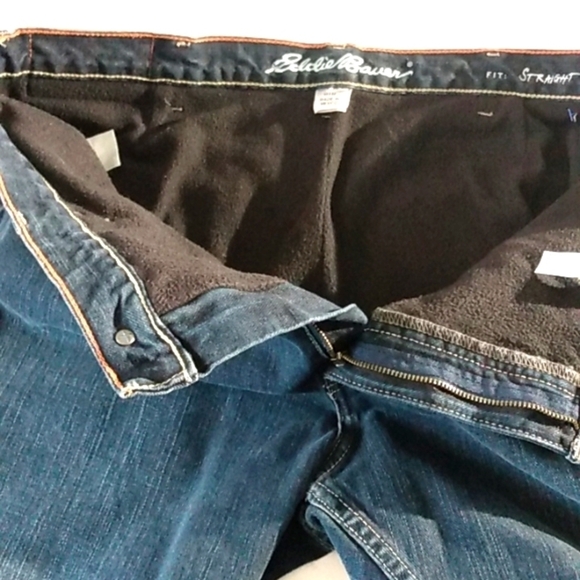 EDDIE BAUER STRAIGHT FIT FLEECE LINED JEANS SIZE 40x32 - Picture 6 of 11